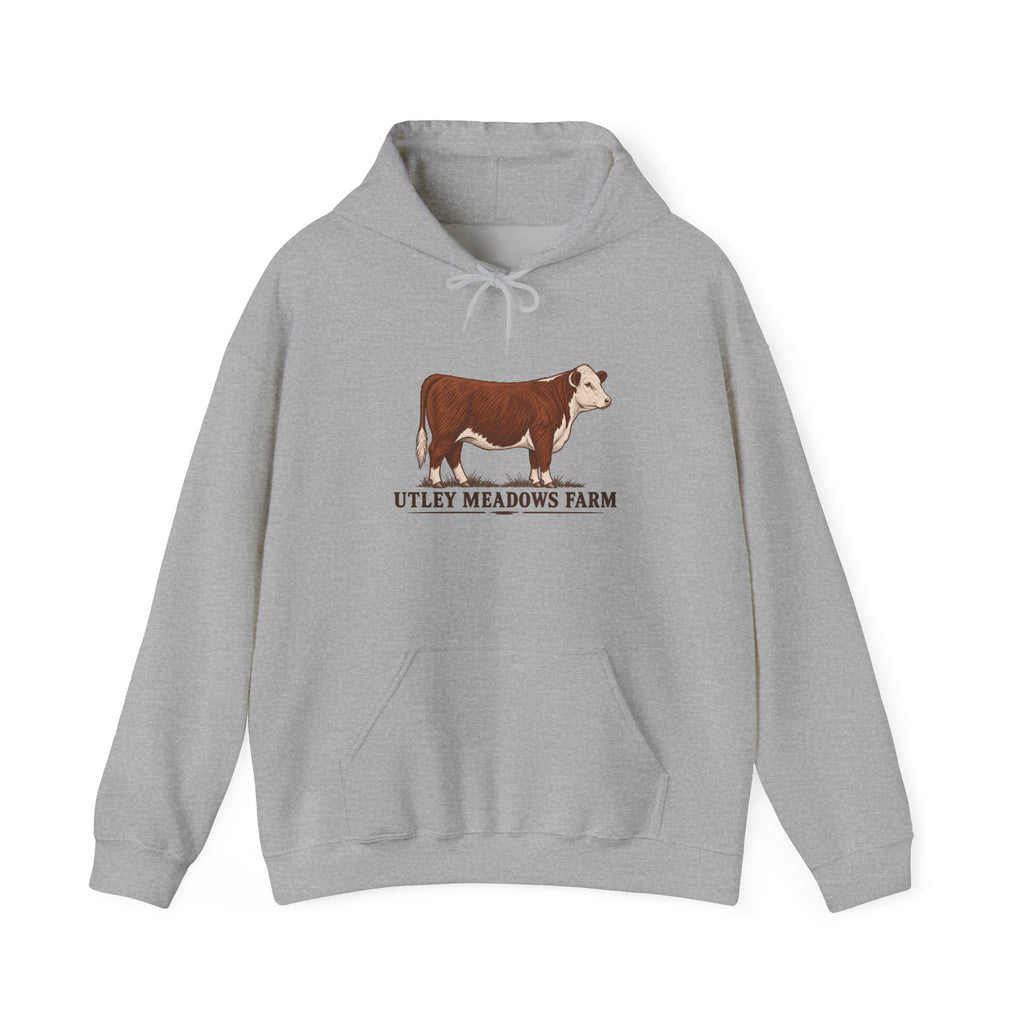 Utley Meadows Farm Hereford logo -  Hooded Sweatshirt