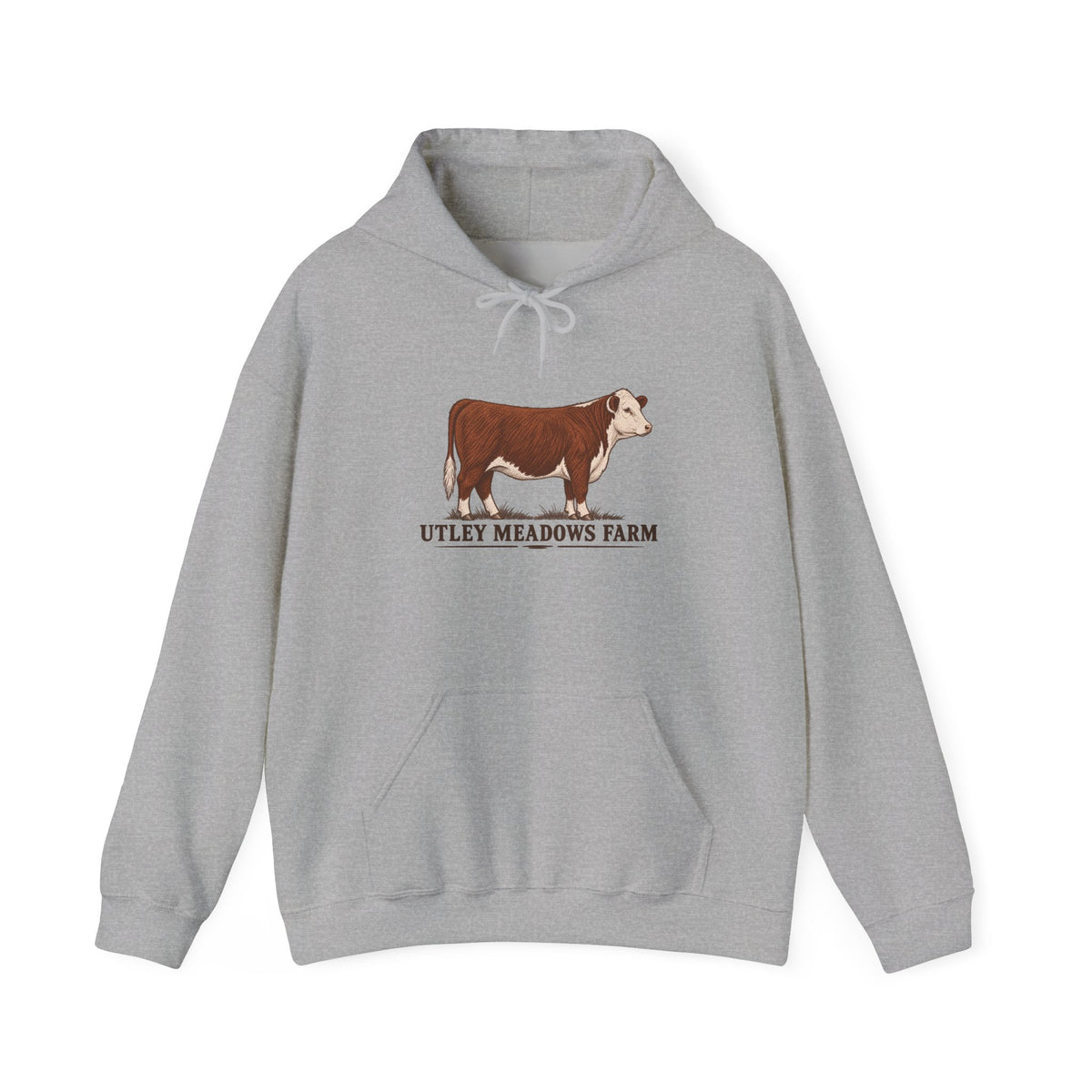 Utley Meadows Farm Hereford logo -  Hooded Sweatshirt