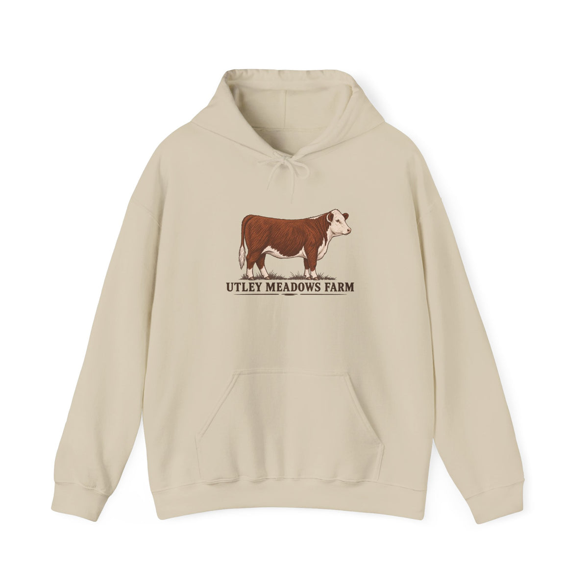 Utley Meadows Farm Hereford logo -  Hooded Sweatshirt